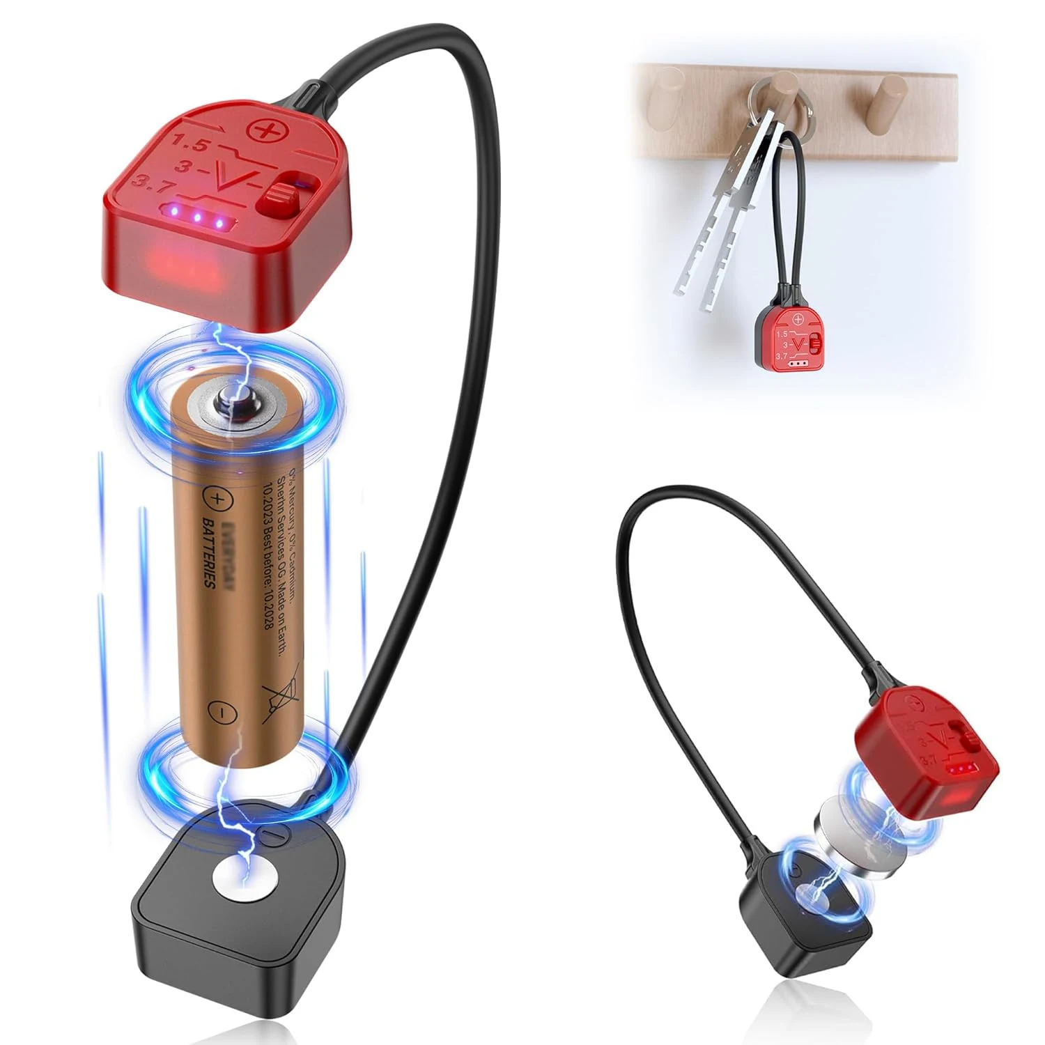 JJC Magnetic Battery Tester for AA AAA LR44 LR41 LR43
