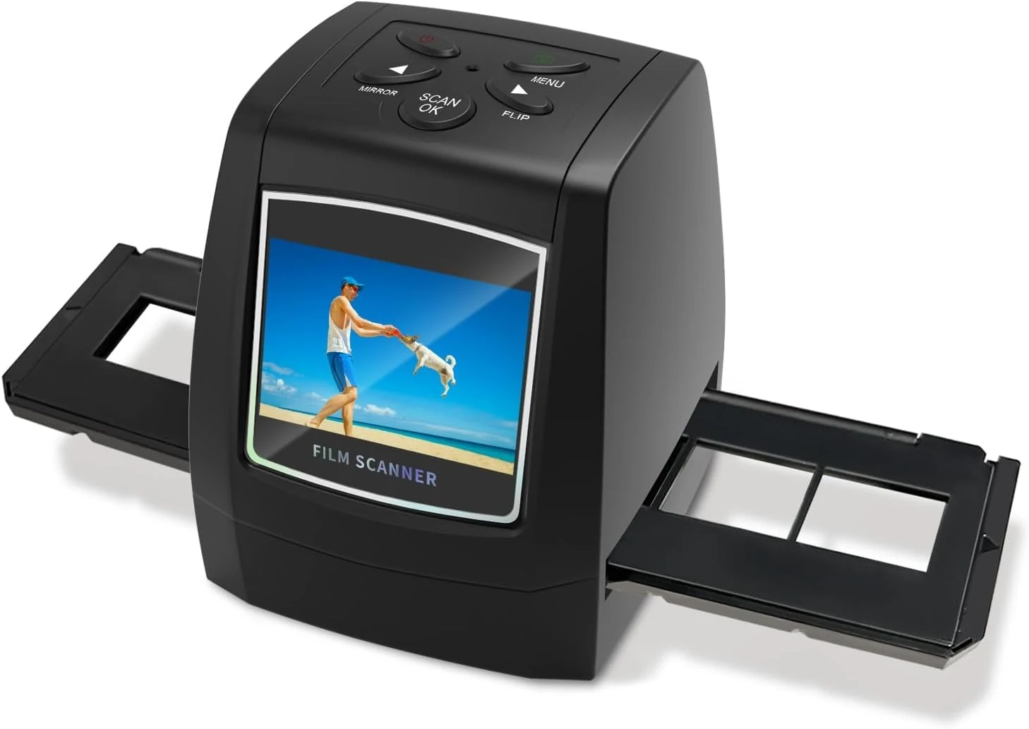35mm Film Scanner & Slide Scanner with 2.4" LCD Screen, 135 Negative & Slide to Digital JPEG Converter, Portable Film Digitizer