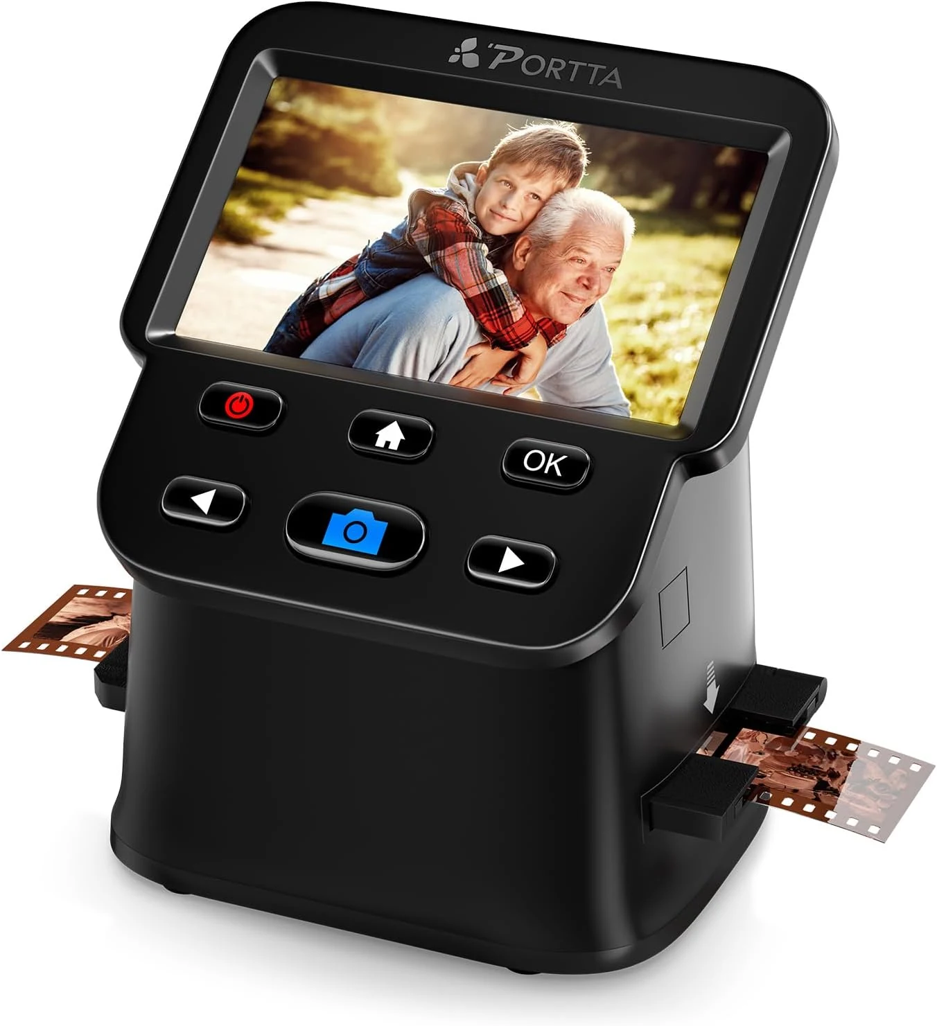PORTTA Film Scanner with 5" LCD Screen, 22MP Slide & Negative Scanner