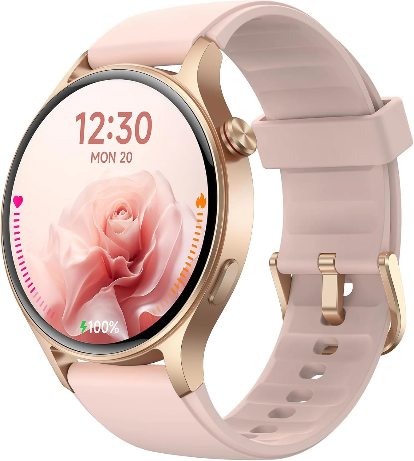 Fitpolo Smart Watch for Women, 1.3" AMOLED Touchscreen Fitness Tracker, Make/Answer Calls
