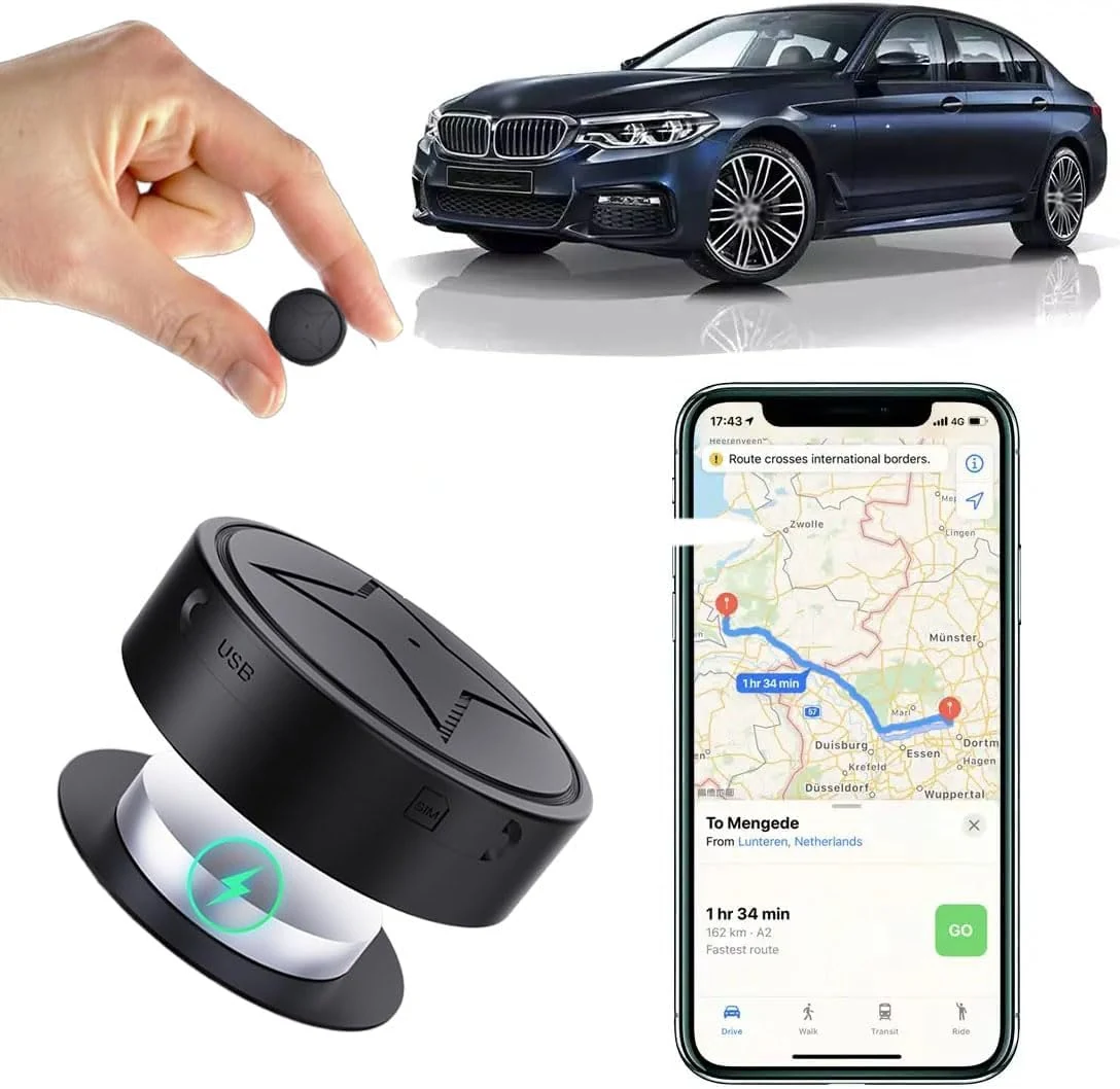 GPS Tracker for Vehicles, Strong Magnetic Car Vehicle Tracking Anti-Lost, No Monthly Fee, No Subscription, Multi-Function GPS Mini Locator with Free App (PG12-20)
