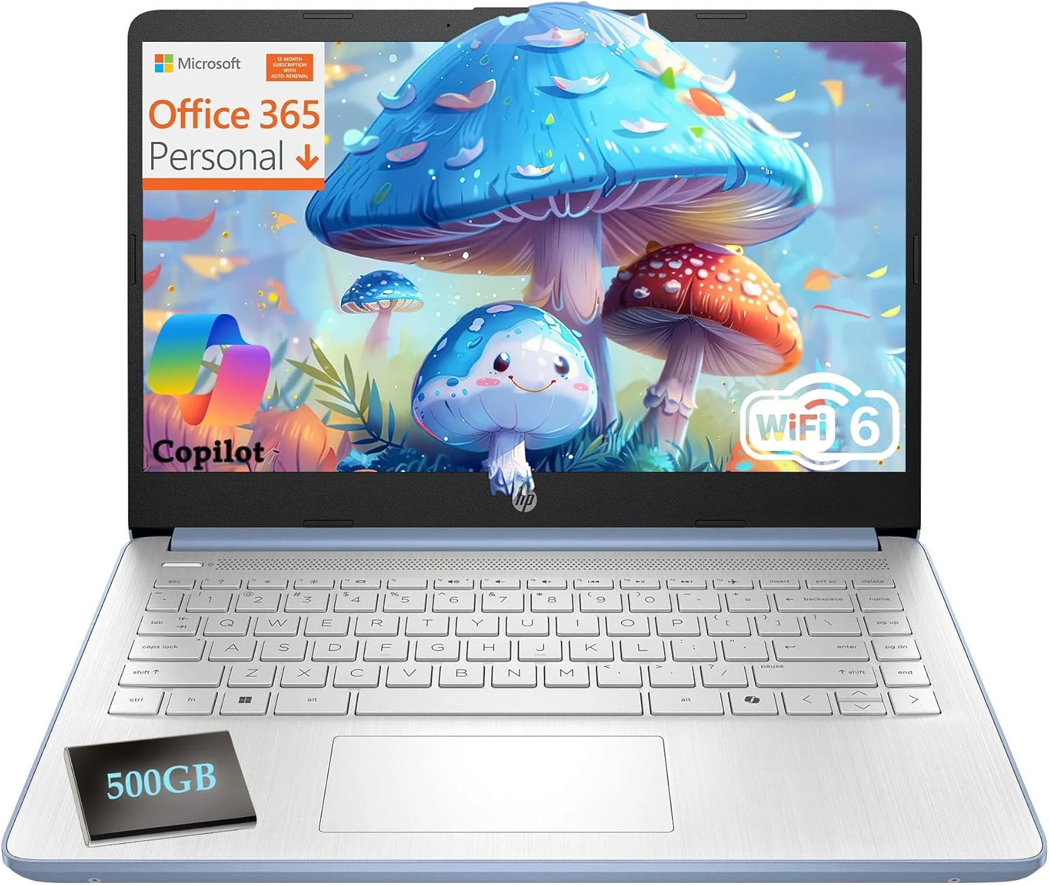 HP Essential Laptop Computer for Student Daily Study, Microsoft Office 365, Intel N150, 4GB RAM, 128GB Storage