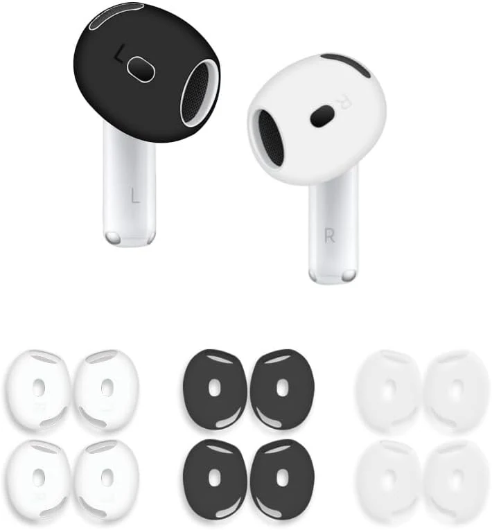 6 Pairs Ear Cover for AirPods 4 (Anti-Slip Ear Skin Tips)