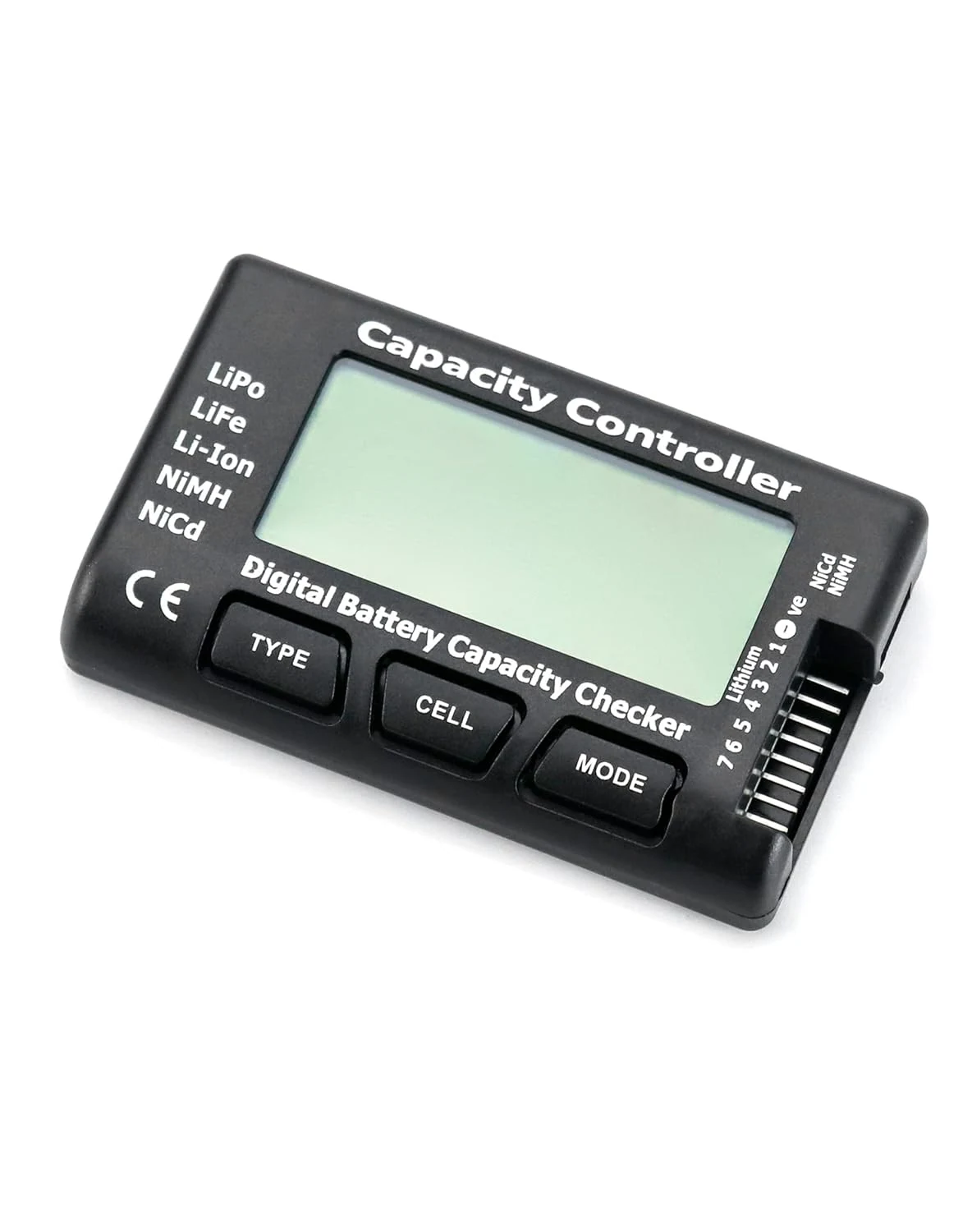 QWORK RC Battery Capacity Checker 2–7S LiPo Li‑ion NiMH – Multi‑Mode Voltage Display for Drone, RC Car & Airplane