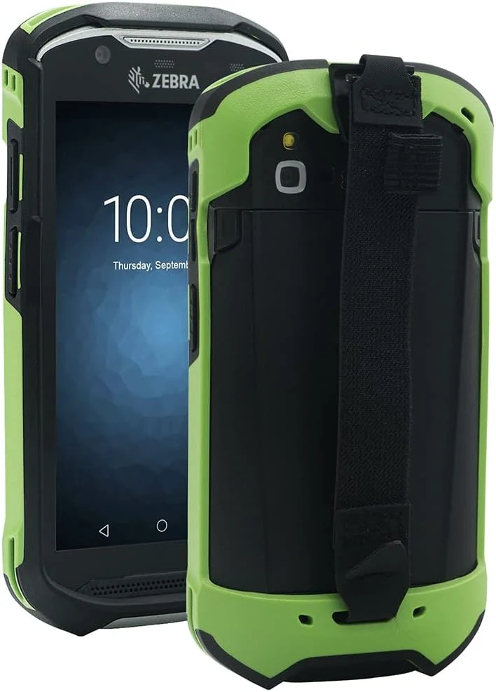 IYOUBOL Protective Cover Bumper Case Rugged Boot with Hand Strap for Zebra TC51 TC510K TC52 TC56 TC57 (Green)