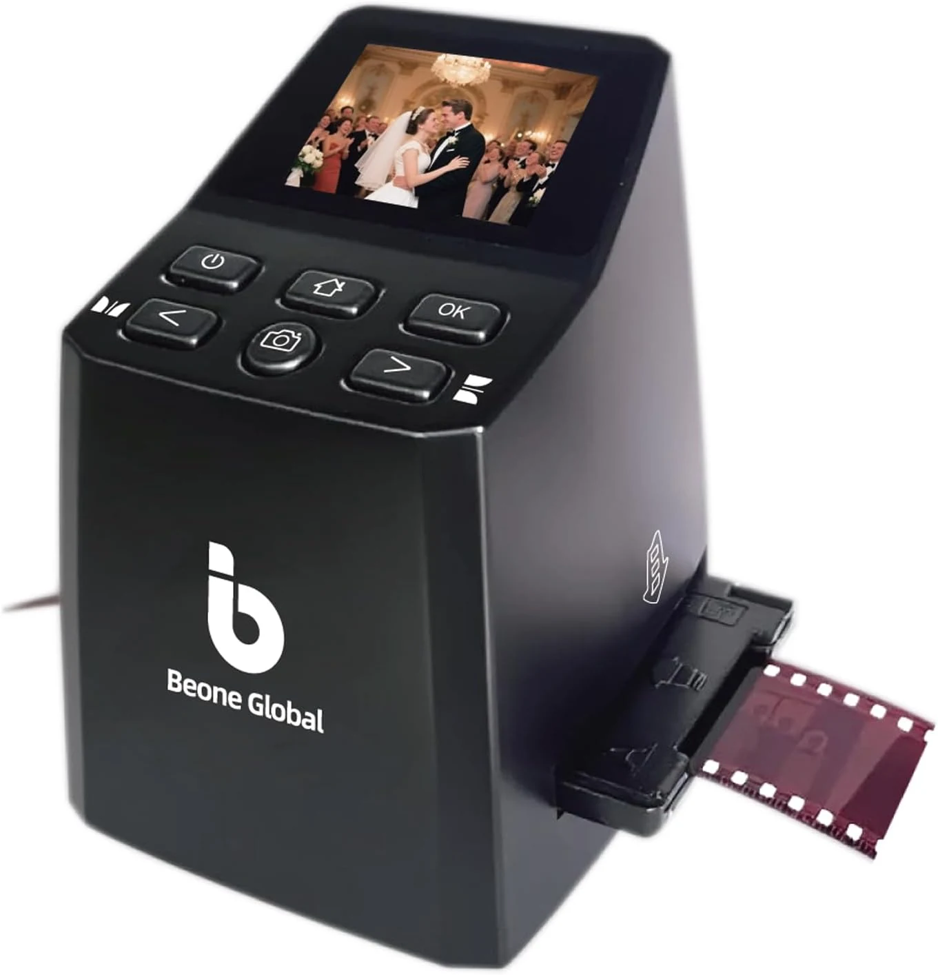 BEONEGLOBAL ClearScan MINI Film Scanner 16MP Slide & Film Scanner, Converts 35mm/135/126 Film & Slides to Digital Photos, Easy-to-Use Film Digitizer, 2.31" LCD Screen