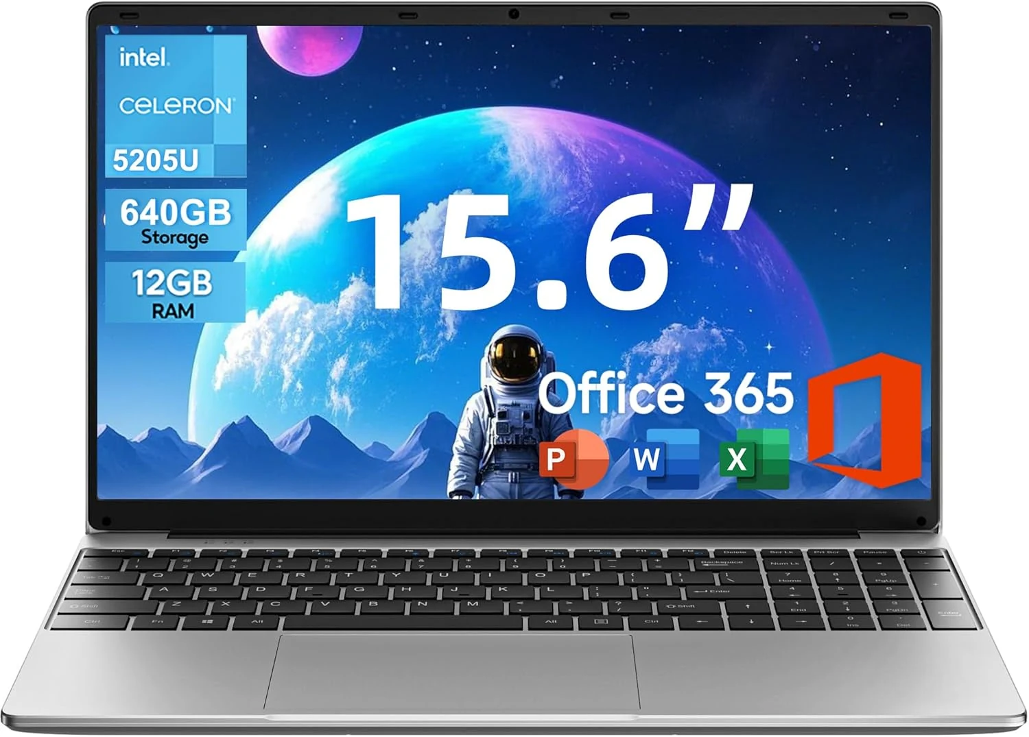 jumper 15.6" FHD Laptop, 12GB RAM 640GB Storage Expandable to 512GB