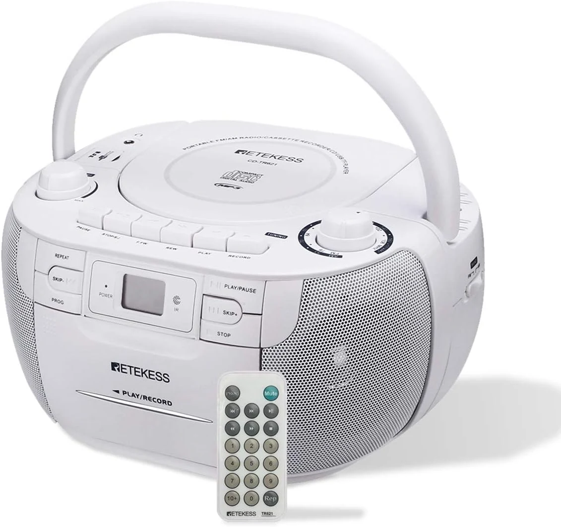 Retekess TR621 CD and Cassette Player Combo, Boombox CD Player
