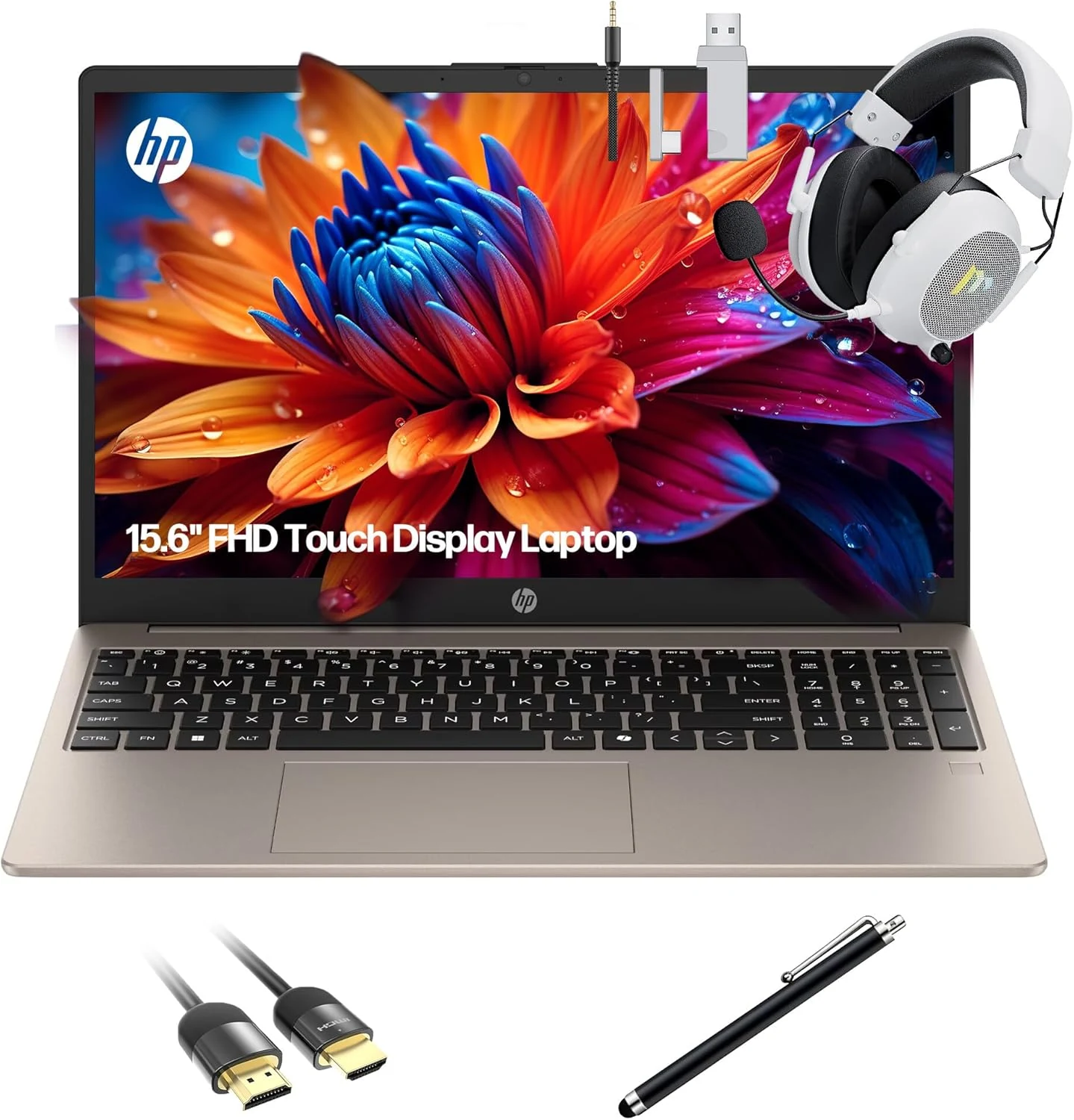HP 15.6 inch FHD IPS Touchscreen Laptop, Windows 11 Pro, Intel Core i3-N305 Processor, 8GB RAM, 256GB SSD