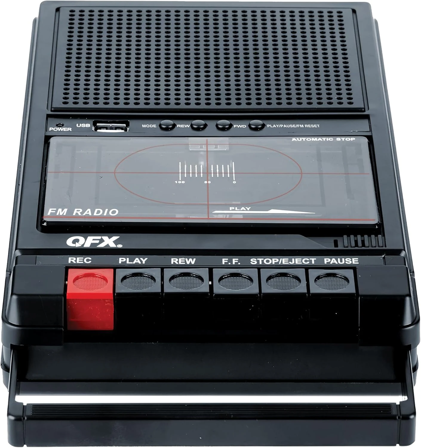 QFX RETRO-39 Portable Shoebox Cassette Tape Recorder – USB to Cassette