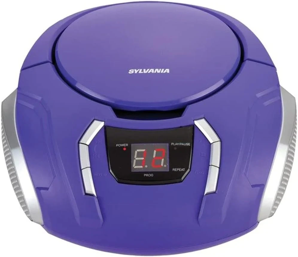 Proscan Elite Portable CD Boombox with AM/FM Radio, Auxiliary - Purple