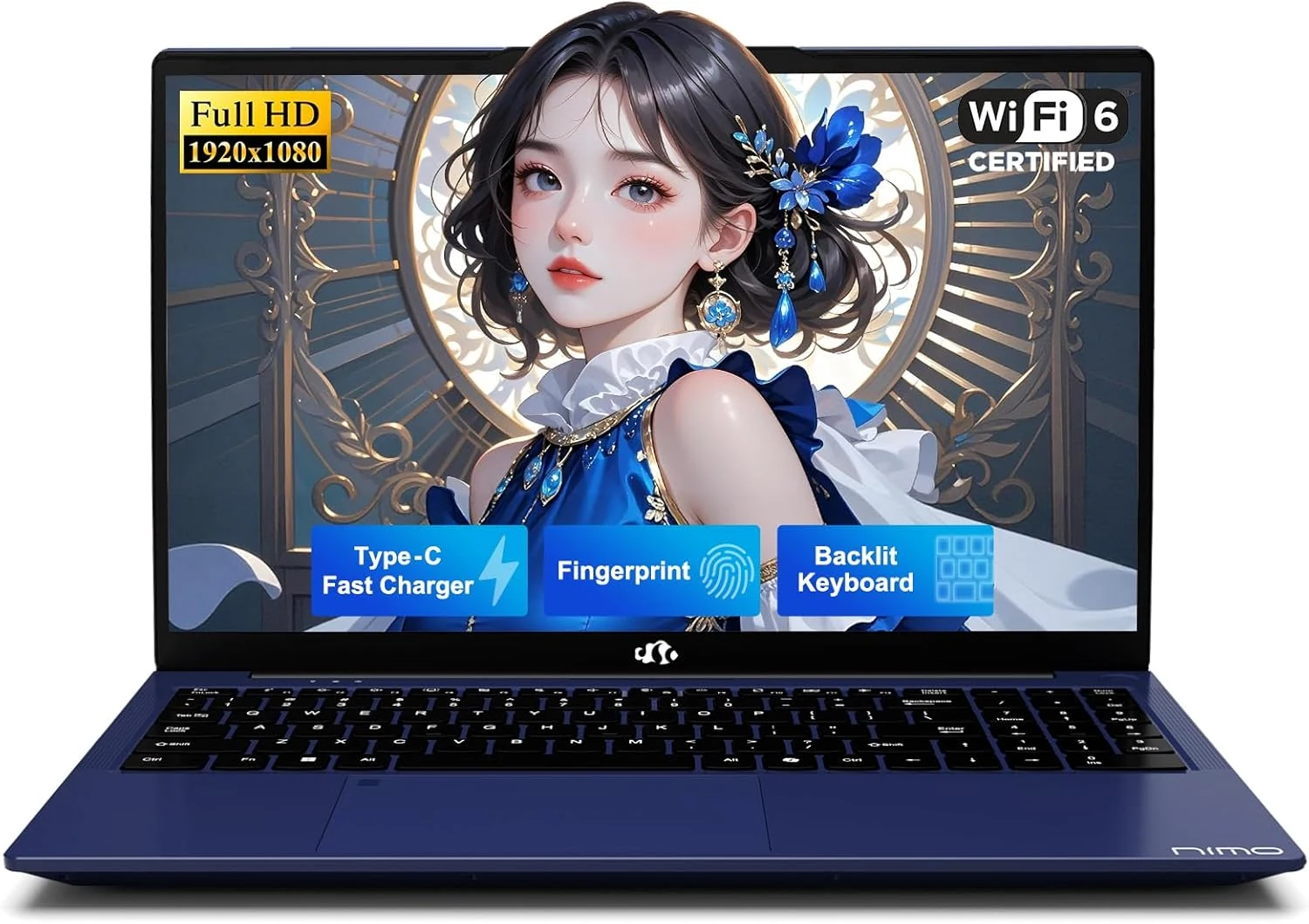 NIMO 15.6" FHD Business Laptop Computer (Intel N150/quad-core, 8GB RAM, 256GB SSD)