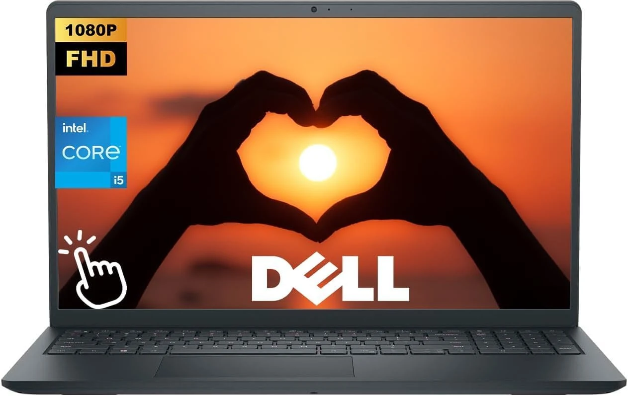 Dell Laptop, 15.6" FHD Touch Business & Student Laptop Computer, 10-Core Intel Core i5-1334U (Up to 4.60 Ghz), 16GB RAM 1TB SSD, Windows 11, Numeric Keypad, HDMI, SD Card Reader, Carbon Black