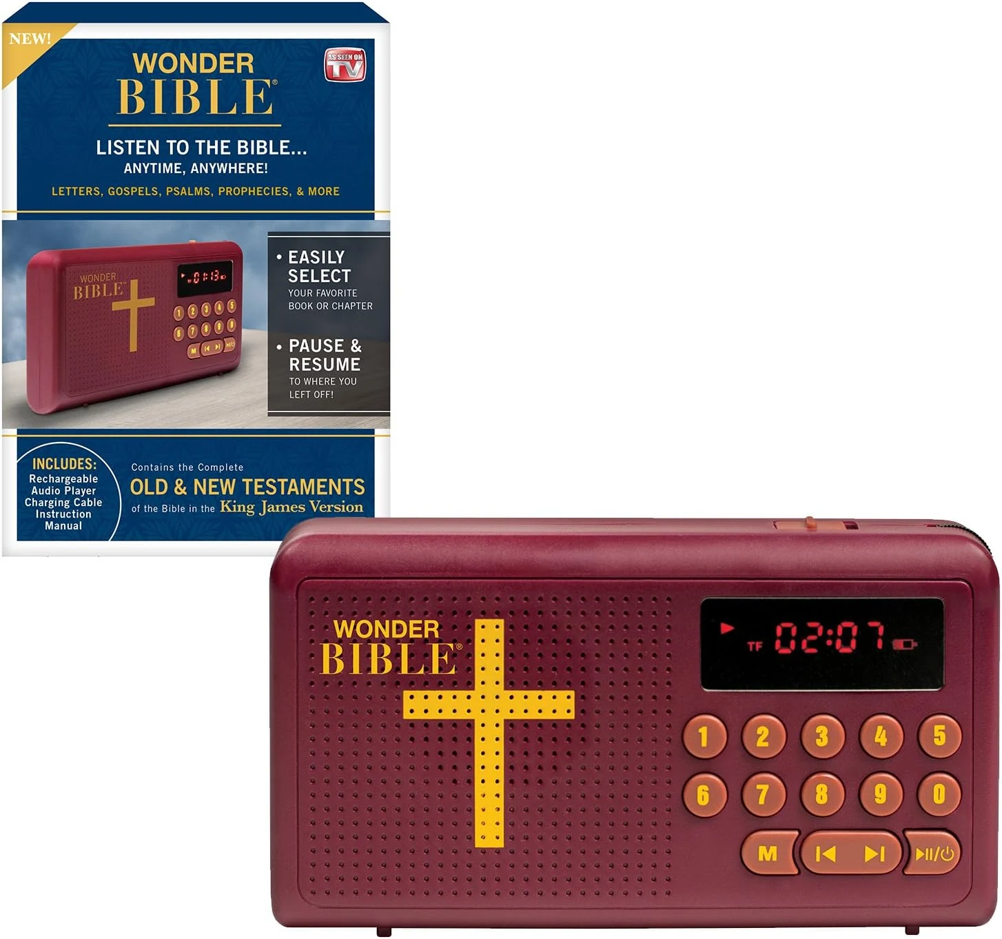 KJV- The Audio Bible Player that Speaks, King James Version, New & Old Testament as Seen On TV