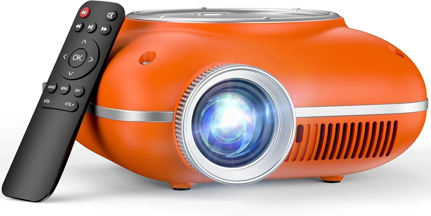 HOMPOW Mini Projector with Two -Way Bluetooth, Portable Projector for review