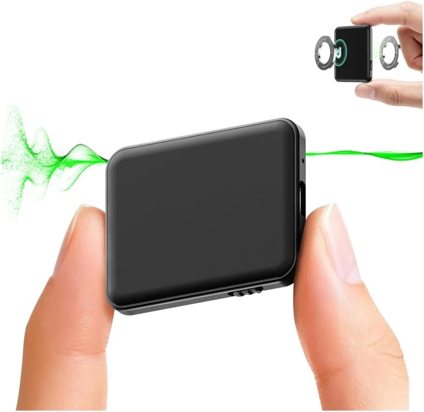 136GB (18800 Hour) Double-Sided Magnetic Voice Activated Recorder, Audio Recorder AI Smart Noise Reduction, MP3 & USB-C Digital Voice Recorder, 100H Continuous Recording Device for Meetings/Interviews