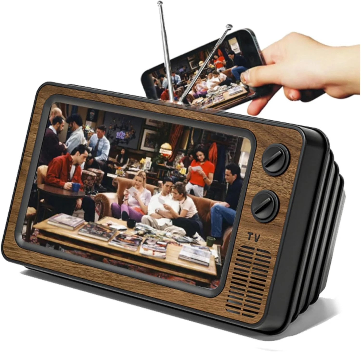 12" Screen Magnifier for Cell Phone, 3D HD Phone Screen Magnifier for Movies, Videos and Games, Retro TV Phone Magnifier for All Smartphones