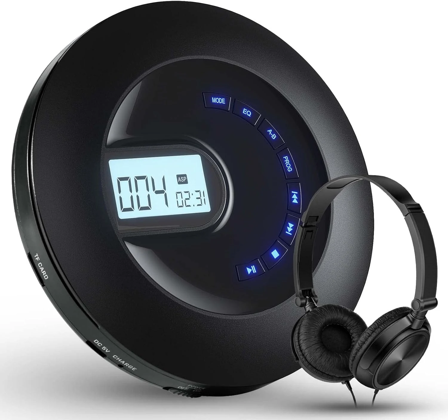Arafuna CD Player Portable, Rechargeable Portable CD Player for Home Car and Travel