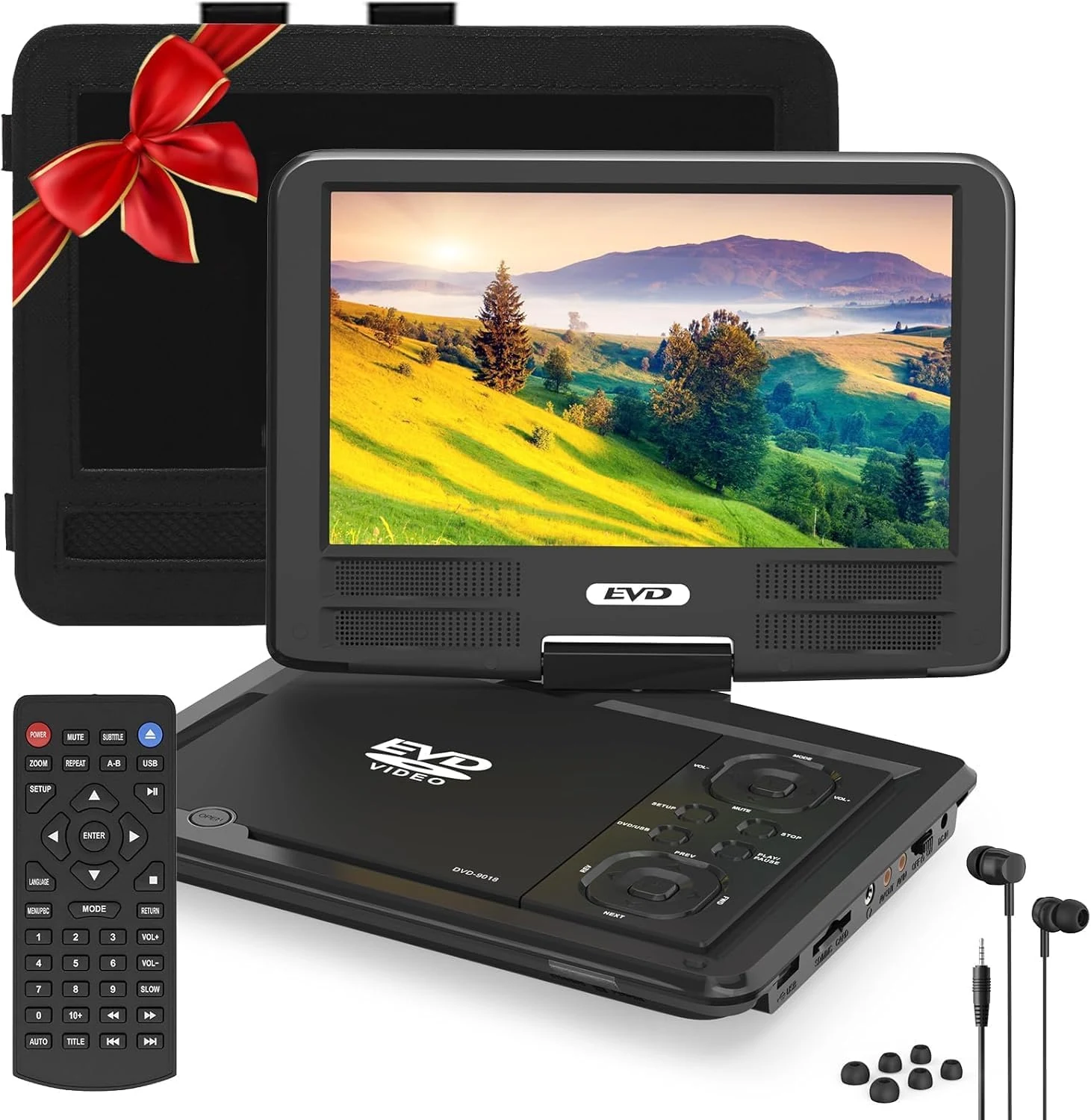 PJGCWB 11.5" Portable DVD Player with 9.5" Swivel Screen, 5-Hours