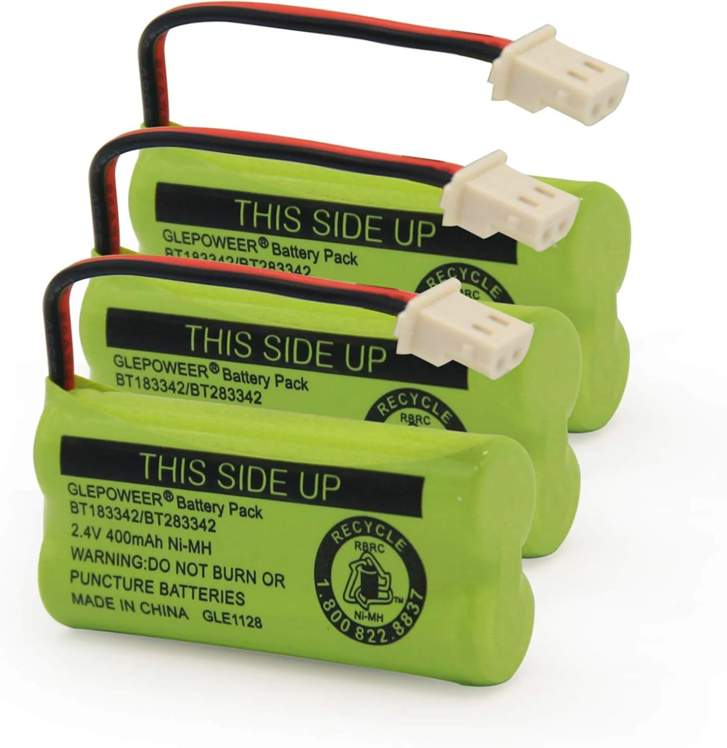 GLEPOWEER BT183342/BT283342 2.4V 400mAh Ni-MH Battery Pack, Also Compatible with Cordless
