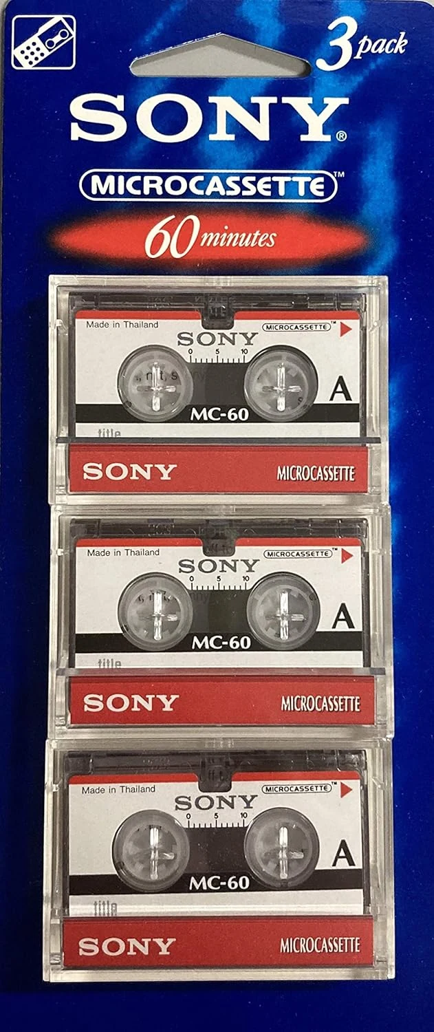 Sony 3MC-60B Microcassette - 3 Pack