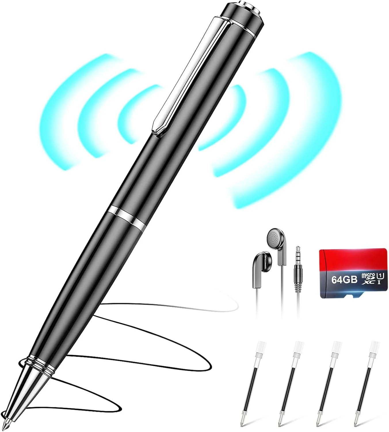 ZIPCIDE 64GB Digital Voice Recorder