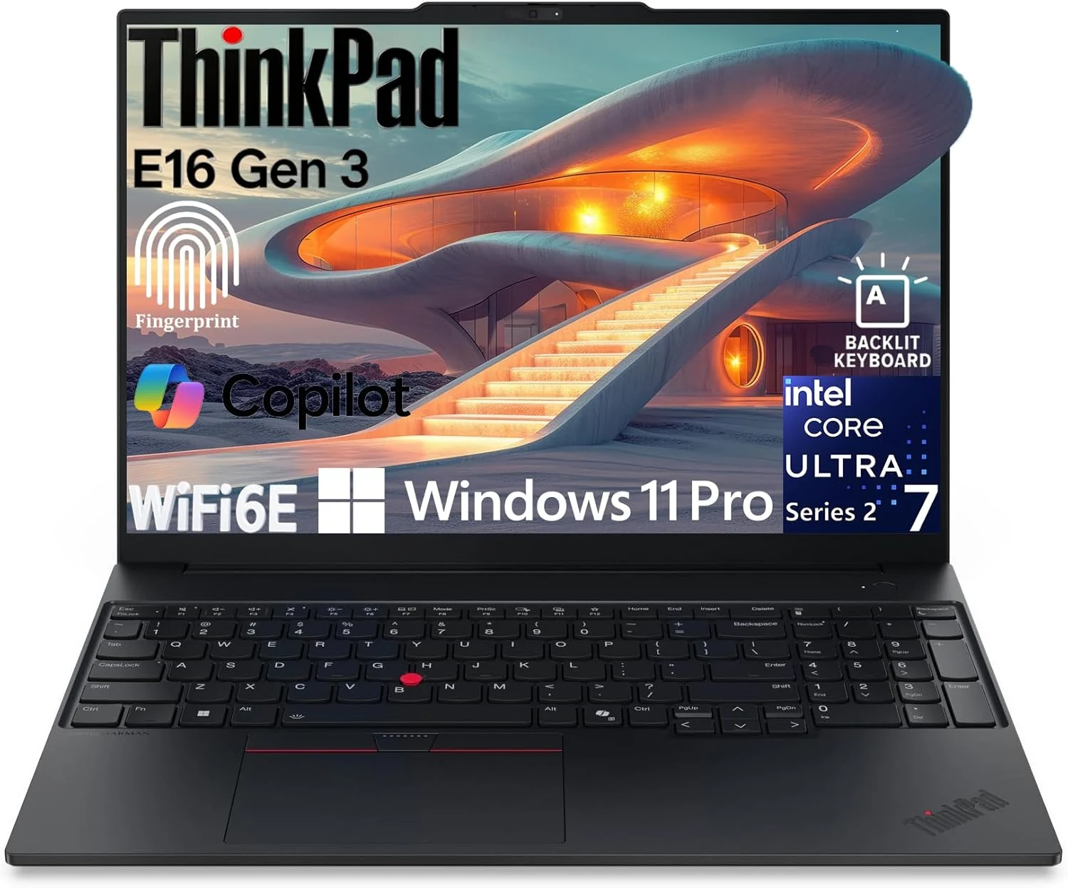Lenovo ThinkPad E16 Business Laptop Computer for Enterprise, Intel Ultra 7 255H