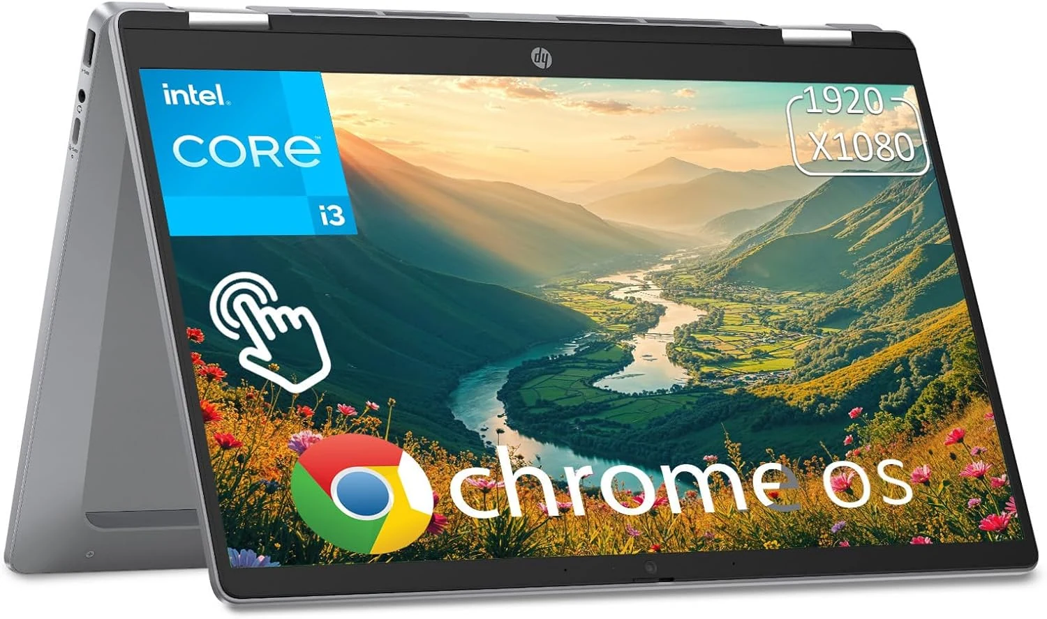 HP Chromebook Plus x360 Laptop 14" 2 in 1 Touchscreen (Intel Core i3 N305, 8GB/256GB)