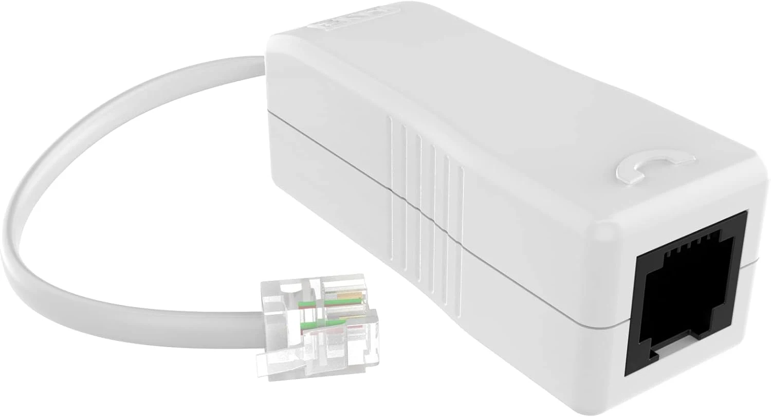 Cerepros DSL Modem Filter Adapter Phone Line Noise Interference Remover Shield
