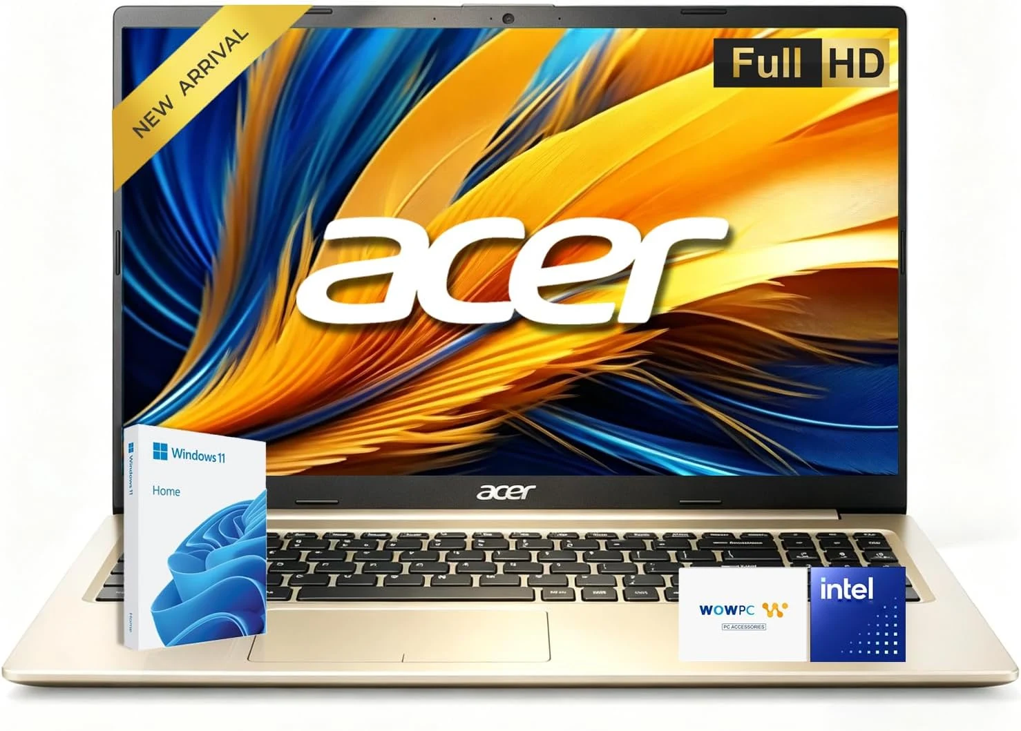 Acer Aspire 15.6" FHD Laptop for Home & Work, Intel Celeron N4500, 8GB RAM, 128GB SSD, Windows 11