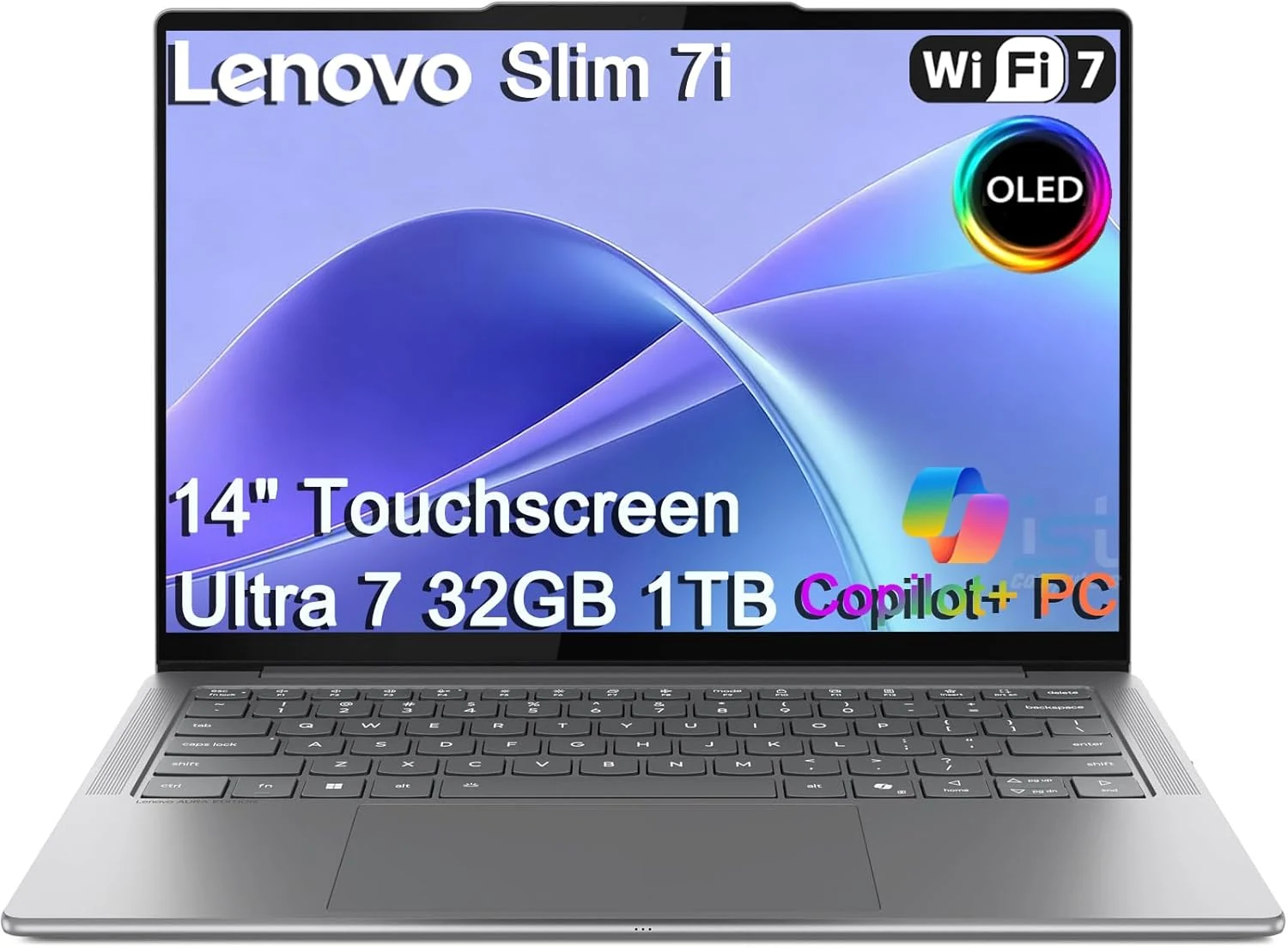 Lenovo Slim 7i Aura Edition AI Laptop (14" FHD+ OLED Touchscreen, Intel Core Ultra 7 258V, 32GB DDR5, 1TB SSD)