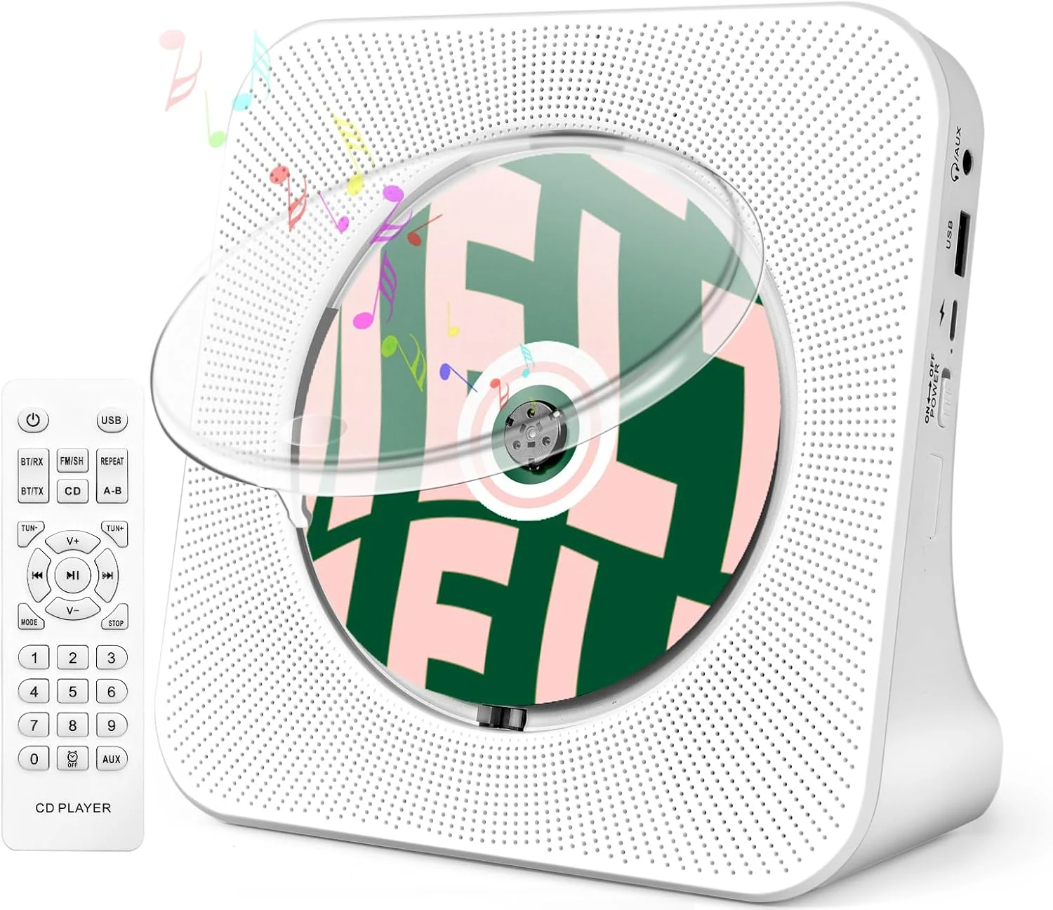 Portable CD Player for Home, ROADOM Desktop CD Players with Speakers