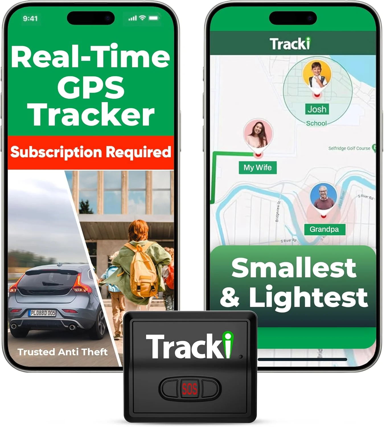 Tracki Mini GPS Tracker, Subscription Required, Cancel Anytime – Universal Compact 4G LTE Tracker