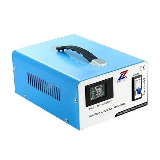 ZHENGXI Isolation Transformer 120V to 120V,1000W Transformer Voltage Converter, HD Display, No Niose, 2 Output Sockets