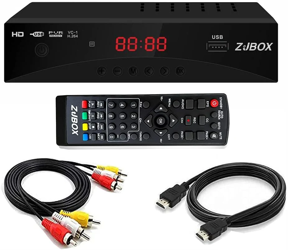 ZJBOX Digital TV Converter Box (ATSC TV Tuner) with HDMI, USB Recording, and Timer