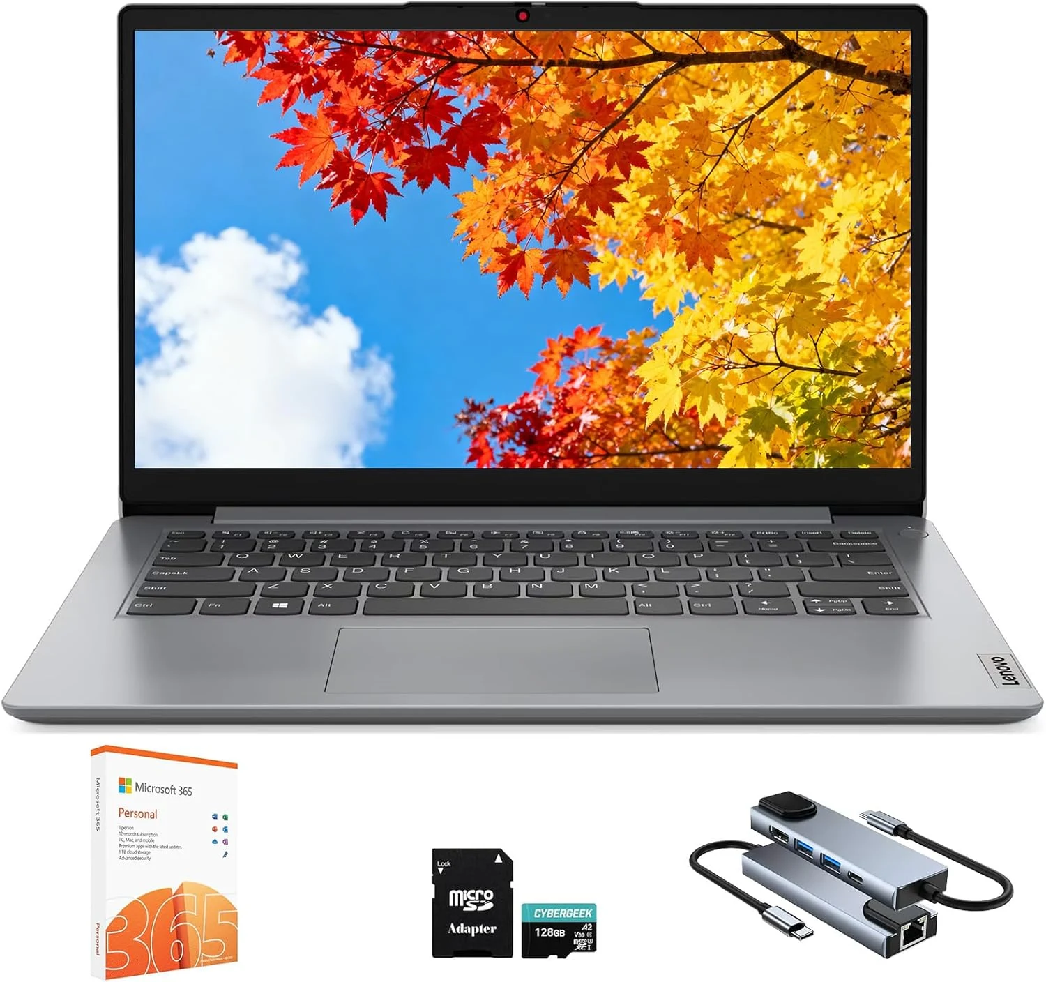 Lenovo IdeaPad 1 1i 14 inch Student Laptop with 1-Year Microsoft 365