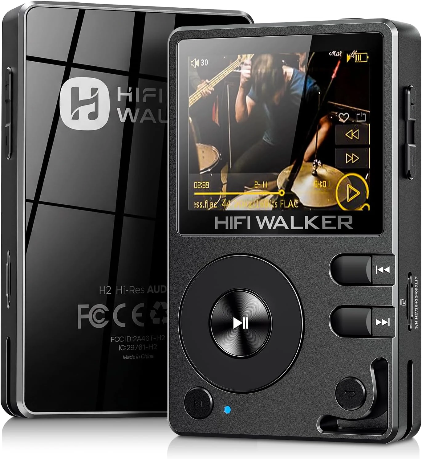HIFI WALKER H2 Hi-Res Bluetooth MP3 Player with 64GB MicroSD