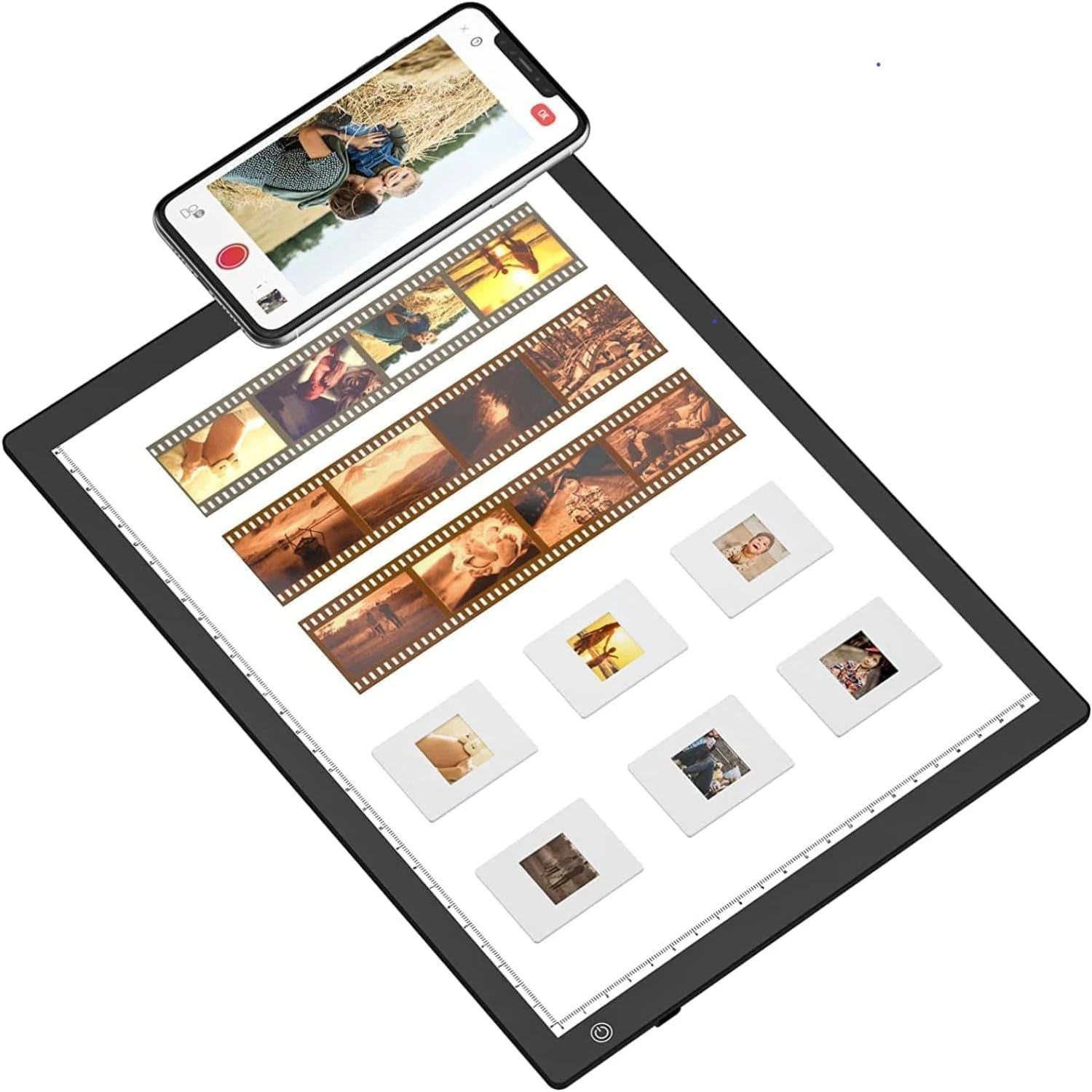 Slide Viewer Light Box, Ultra-Thin A4 USB Powered Light Scanner for Photo Slide and Film Negative Scanning