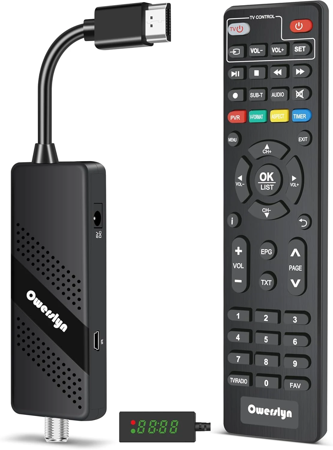 Digital Converter Box for TV, 2026 OWERSLYN 1080P ATSC Tuner Box with TV Tuner