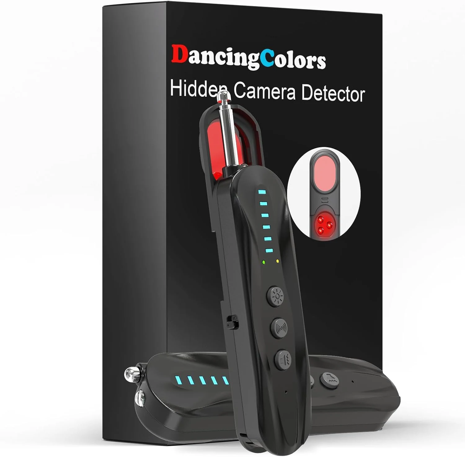 Hidden Camera Detectors & Anti-Spy Camera Finder, Wireless RF Signal Scanner, GPS Tracker Finder, Spy Device Detector for Travel, Office, Hotel, Dressing Room - Portable Privacy Protection