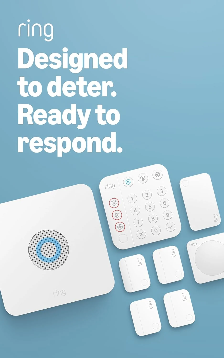 Ring Alarm 8-Piece Kit (newest model), Home or business security system with optional 24/7 professional monitoring