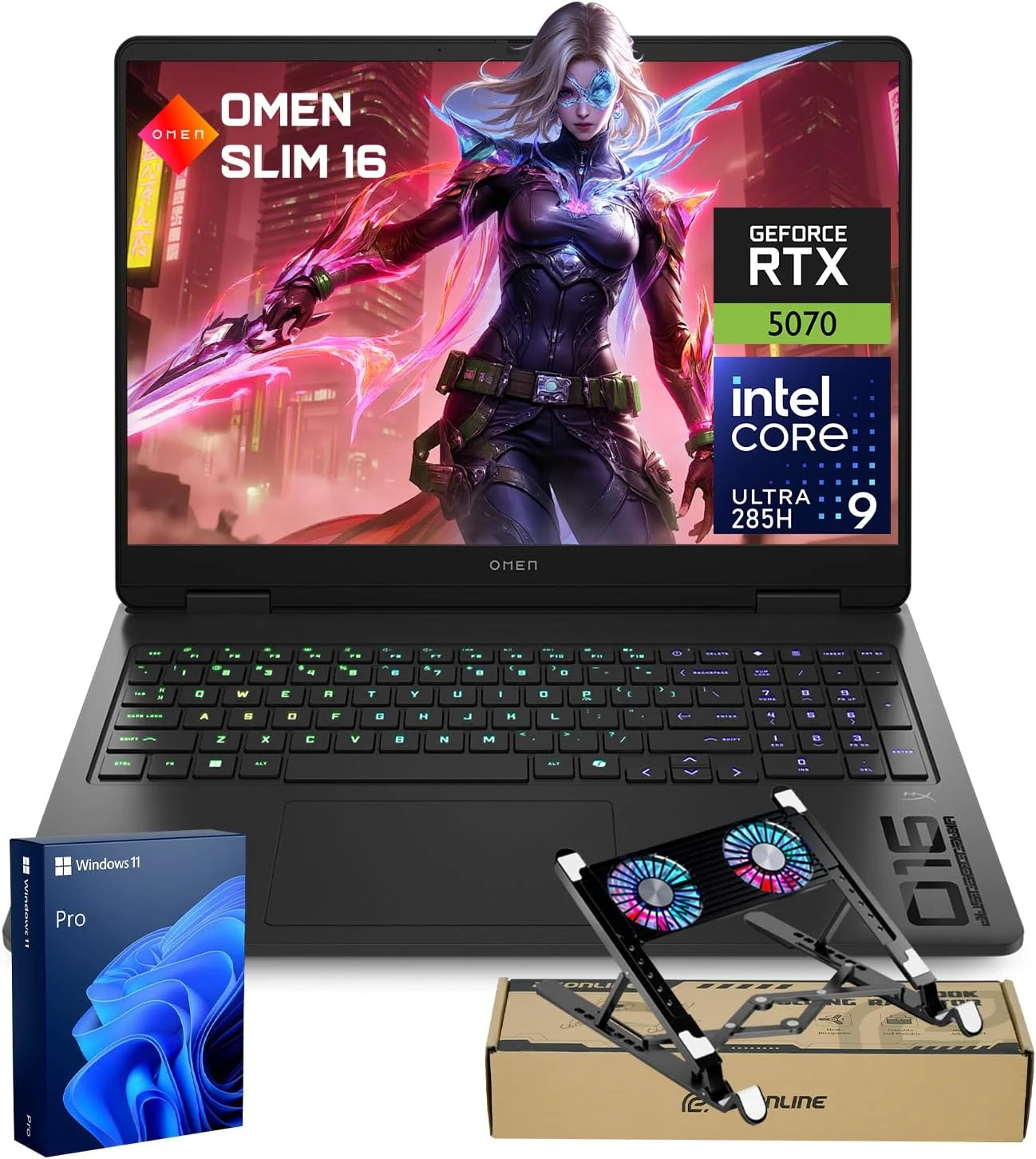 HP OMEN 16 Slim RTX 5070 Gaming Laptop, Intel Ultra 9 285H, NVIDIA RTX 5070