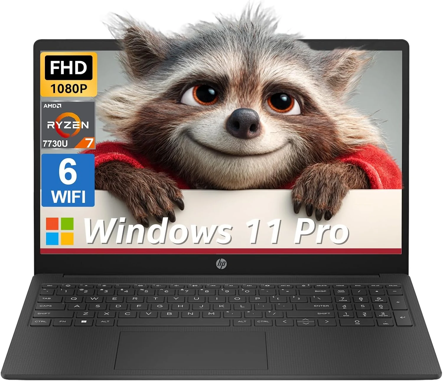 HP Flagship Business Laptop, 15.6" FHD IPS Display, AMD Ryzen 7 7730U, 16GB RAM & 512GB SSD, Windows 11 Pro