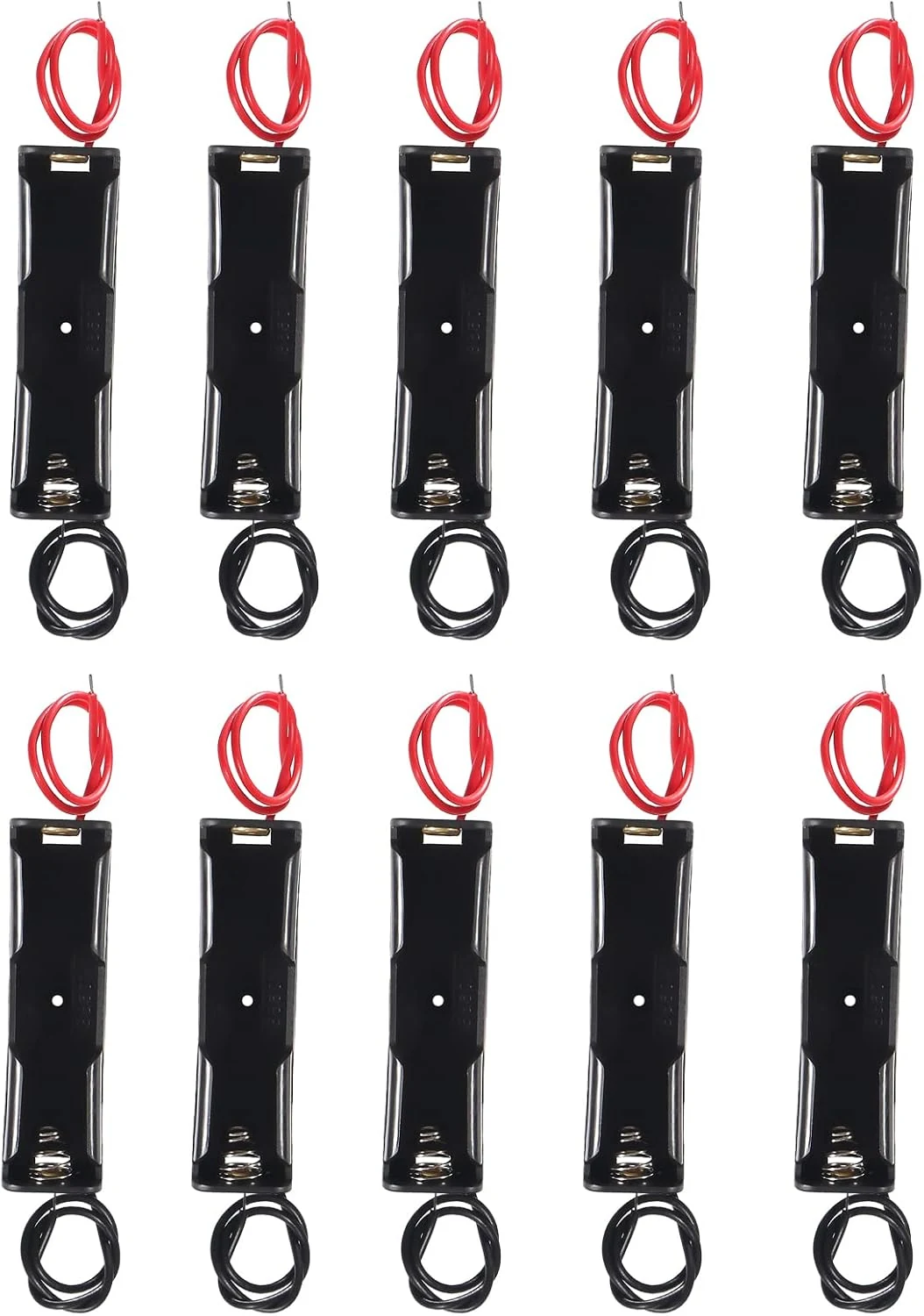 DIANN 10pcs 18650 Battery Holder Single 1x 3.7V 18650 Battery Holder with Wires