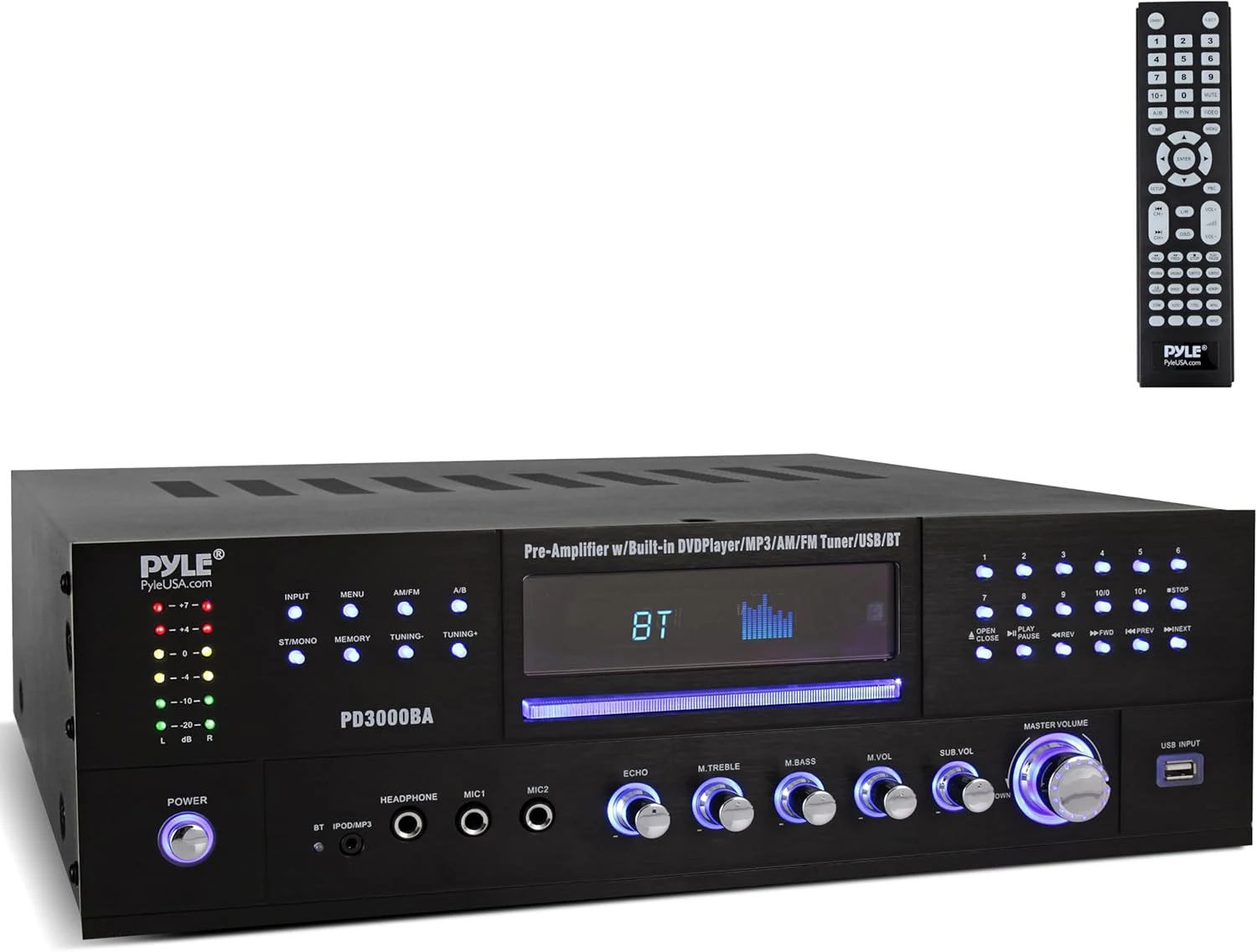 Pyle 4 Channel Bluetooth Home Amplifier (PD3000BA)