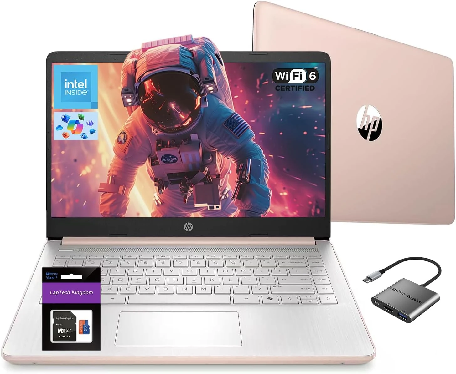 HP 14 inch Student Laptop Office 365, Quad-Core Processor (Intel N150), 16GB RAM 256GB Storage