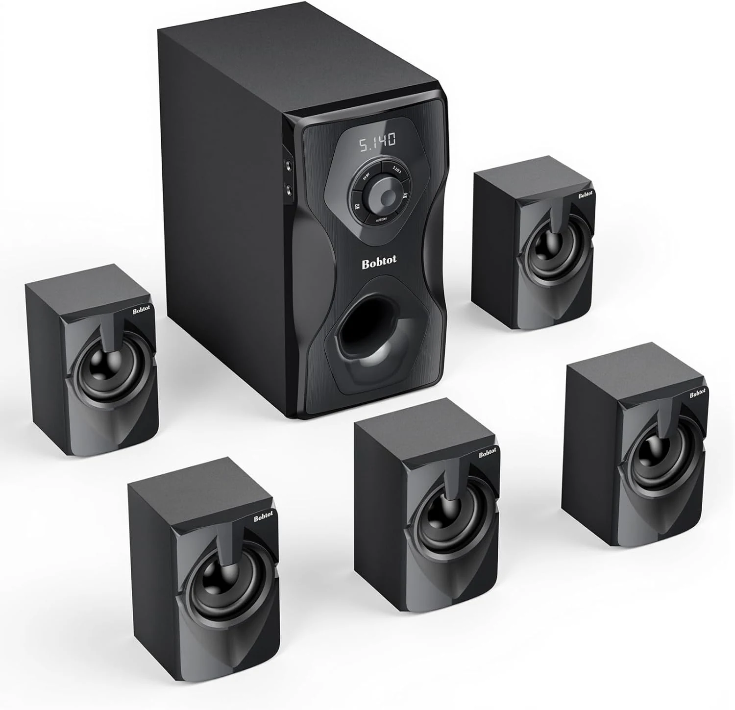 Bobtot Surround Sound System Home Theater Speakers (700W Peak, 5.1/2.1, Bluetooth ARC/Optical)