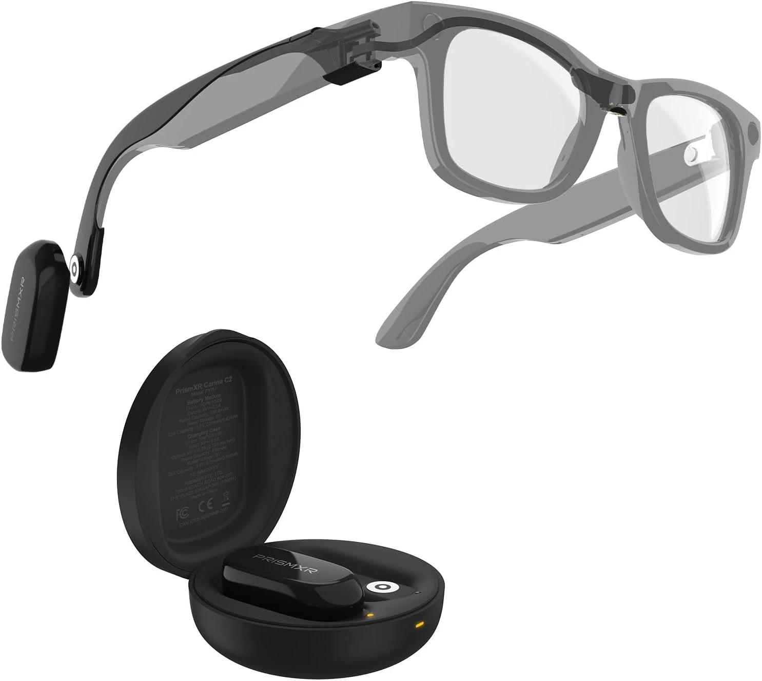 PRISMXR Carina C2 Wearable Battery Pack for RayBan Meta Glasses