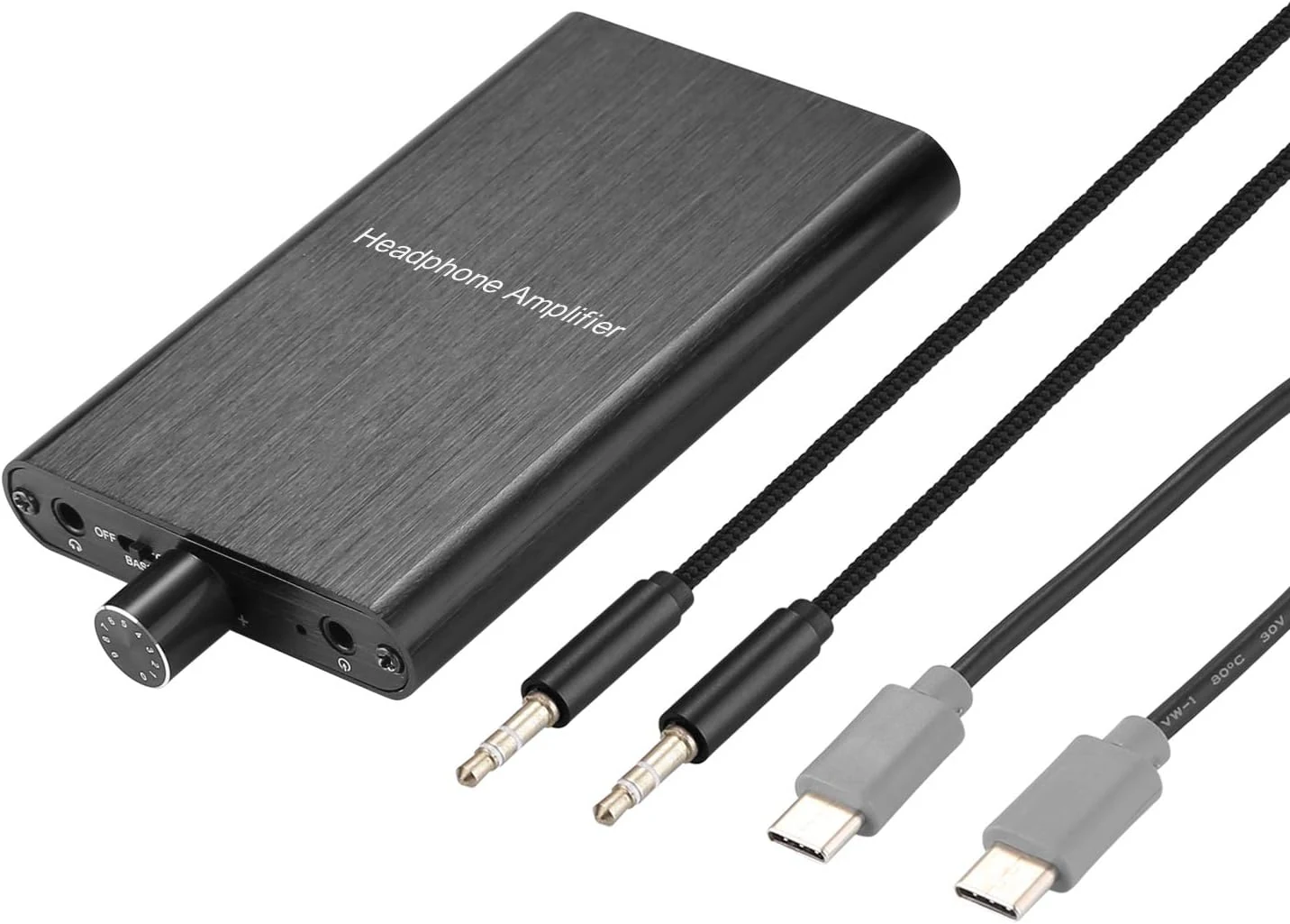 MYPIN Headphone Amplifier with Bass Boost, Support 3.5mm AUX and Type-C (16-600Ω)