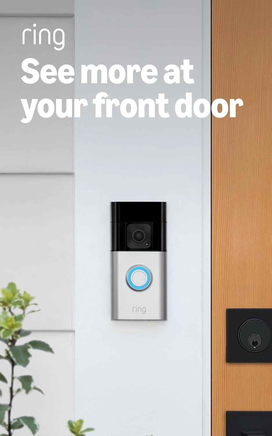 Ring Battery Doorbell Plus, Home or business security, Head-to-Toe HD+ Video, motion detection & alerts, and Two-Way Talk